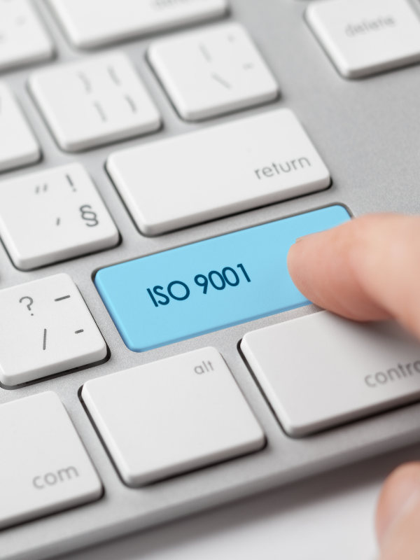 iso9001 toets op een toetsenbord