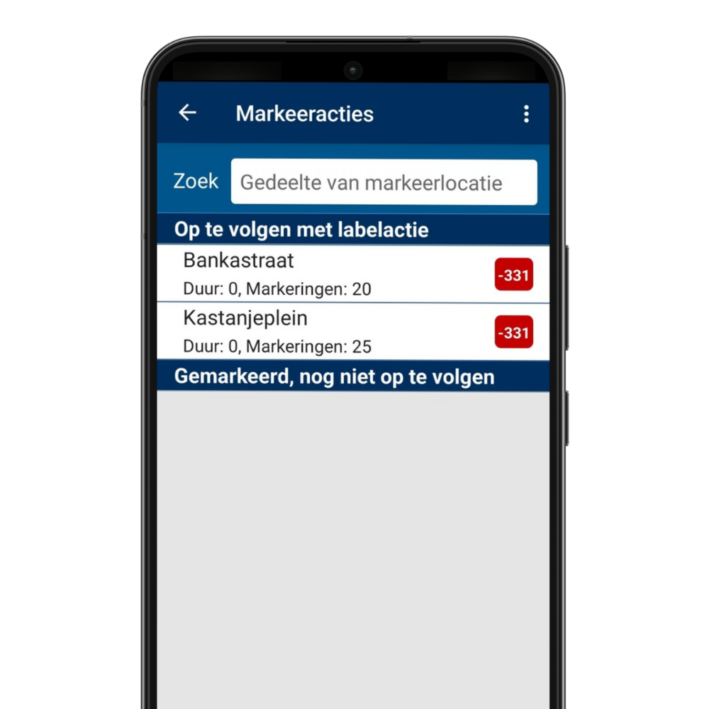 Telefoon markeeracties CityControl